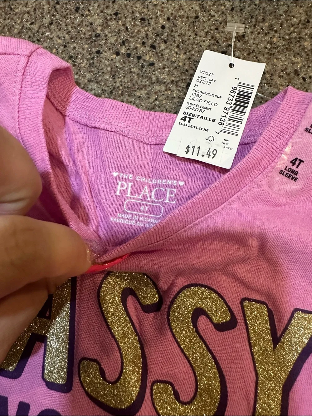 Girls' Pink 'Sassy Runs in the Family' Long-Sleeve Top